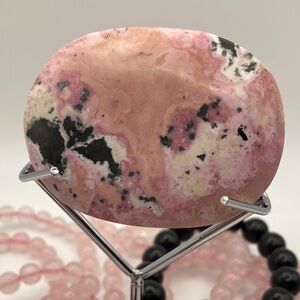 Peruvian Rhodonite Palm Stone